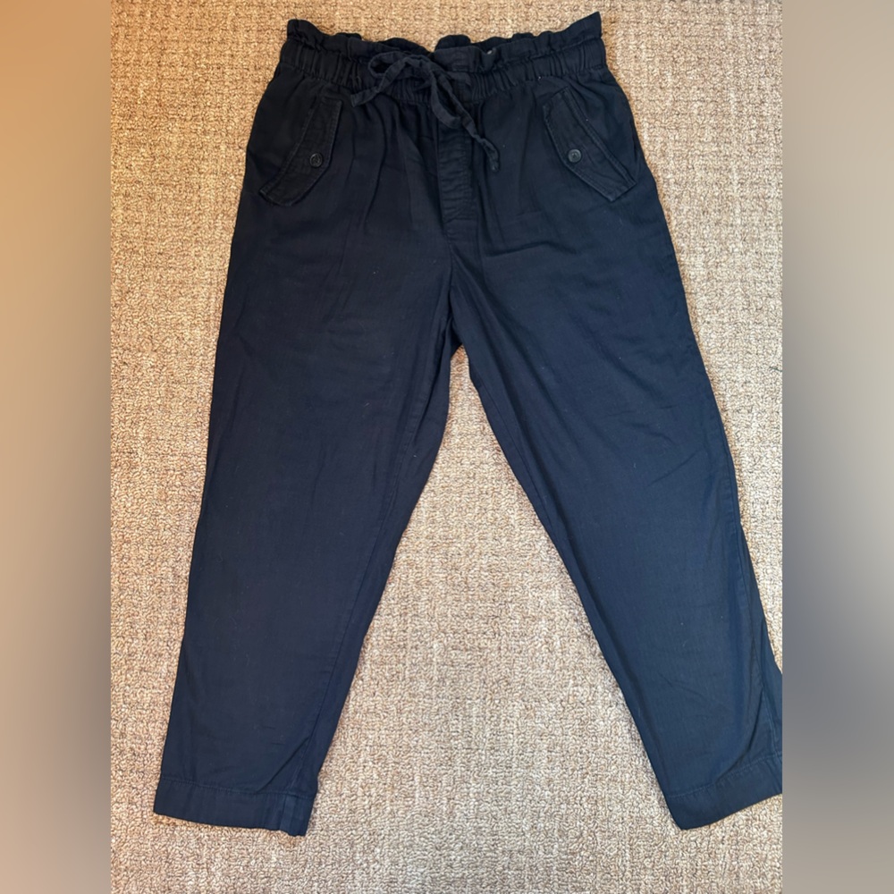 Black Casual Pants Loft HIGH rise straight Large